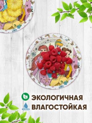 Тарелка Принцессы Диснея 18см 6шт 1уп