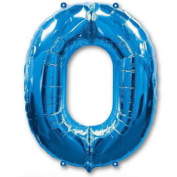 А Цифра 0 (40"/102 см) Синий Blue 1шт