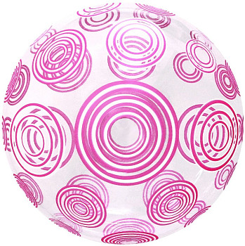 F Bubble Deco (20''/51 см) Розовые круги Прозрачный 1шт