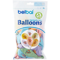 Б Шар (14"/36 см) С ДР Царица Ассорти Пастель 2цв 2ст 50шт BELBAL продажа в интернет - магазине ПраздникМастер