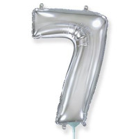 Ф Цифра 7 (16"/40 см) Серебро Silver 1шт в интернет магазине Праздникмастер
