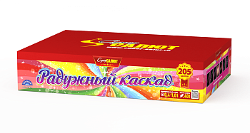 Батарея салютов Радужный каскад (0,4";1"/205) 40м 30с 7эфф Веер 1шт