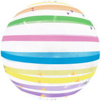 F Bubble Deco (20''/51 см) Разноцветные полоски Прозрачный 1шт