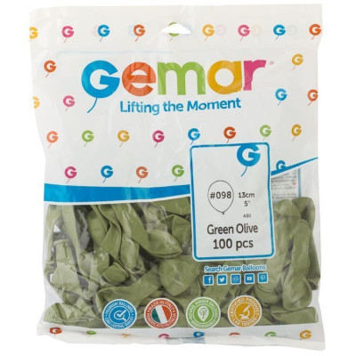 И Шар (5"/13 см) Оливковый (98) Green Olive Пастель 100шт продажа в интернет - магазине ПраздникМастер