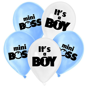 С Шар (12"/30 см) Mini boss Ассорти Пастель 1ст 25шт