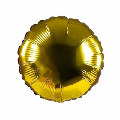 ПМ Мини-круг (9''/23 см) Золото Gold Металлик 1шт в интернет магазине Праздникмастер