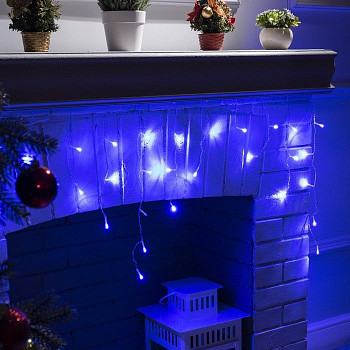 Гирлянда Бахрома Синее свечение 3х0,5 м 8 режимов 80 LED IP20