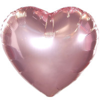 ПМ Мини-сердце (9"/23 см) Розовый Pink Металлик 1шт в интернет магазине Праздникмастер