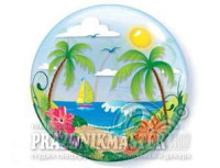 П Bubble (22"/56 см) Тропический рай 1шт
