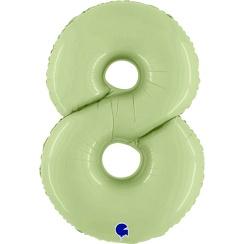 Г Цифра 8 (40''/102 см) Оливковый Olive Green Сатин 1шт
