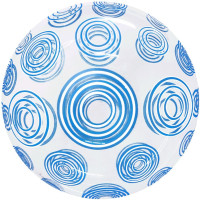 F Bubble Deco (20''/51 см) Голубые круги Прозрачный 1шт