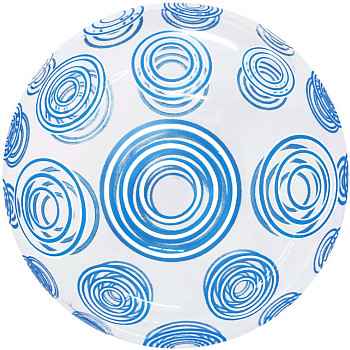 F Bubble Deco (20''/51 см) Голубые круги Прозрачный 1шт