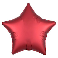 ПМ Звезда (19"/48 см) Красный Red Сатин 1шт в интернет магазине Праздникмастер