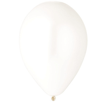 И Шар (14"/36 см) Белый (01) White Пастель 50шт