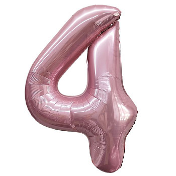 ПМ Цифра 4 (40''/102 см) Slim Фламинго 1шт