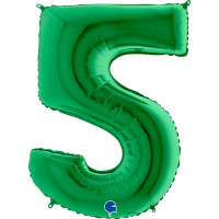 Г Цифра 5 (40''/102 см) Зеленый Green 1шт в интернет магазине Праздникмастер