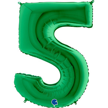 Г Цифра 5 (40''/102 см) Зеленый Green 1шт