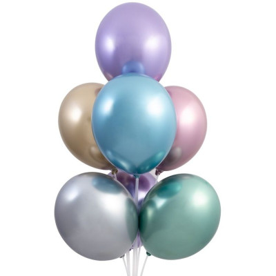 Б Шар (14"/36 см) Ассорти Glossy Хром 50шт продажа в интернет - магазине ПраздникМастер