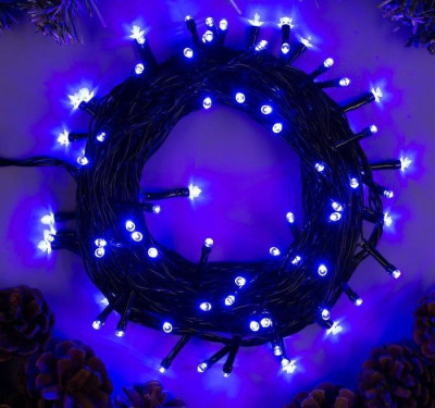 Гирлянда Нить Синее свечение 10 м 8 режимов Темная нить 100 LED IP20