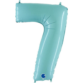 Г Цифра 7 (40"/102 см) Голубой Blue Пастель 1шт