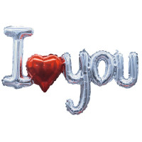 ВЗ Надпись (39"/99 см) AIR I love you сердце 1шт в интернет магазине Праздникмастер