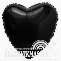 Г Сердце (36"/91 см) Черный Black Пастель 1шт в интернет магазине Праздникмастер