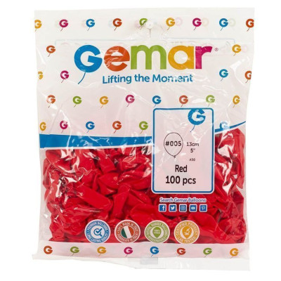 И Шар (5"/13 см) Красный (05) Red Пастель 100шт продажа в интернет - магазине ПраздникМастер