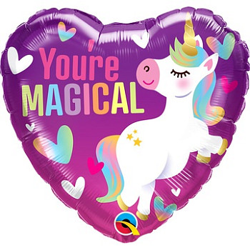П Сердце (18"/46 см) Единорог YOU’RE MAGICAL 1шт