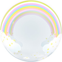F Bubble Deco (20''/51 см) Радуга Кристалл Прозрачный 1шт