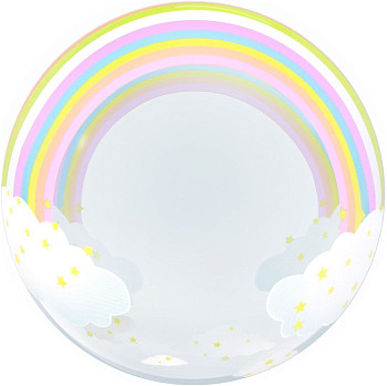 F Bubble Deco (20''/51 см) Радуга Кристалл Прозрачный 1шт