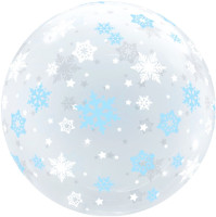 F Bubble Deco (20''/51 см) Снежинки Кристалл Прозрачный 1шт