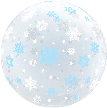 F Bubble Deco (20''/51 см) Снежинки Кристалл Прозрачный 1шт