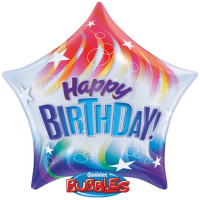 П Bubble Звезда (22"/56 см) HB Цветные ленты 1шт