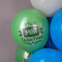 ДБ Шар (12''/30 см) С 23 Февраля Мой Защитник! Ассорти Пастель 2ст 25шт ДОН БАЛЛОН продажа в интернет - магазине ПраздникМастер