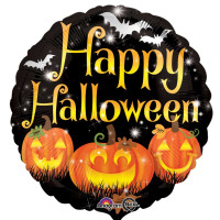 ПМ Круг (21''/53 см) Тыквы Happy Halloween 1шт в интернет магазине Праздникмастер