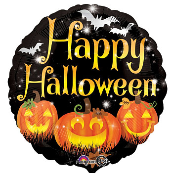 ПМ Круг (21''/53 см) Тыквы Happy Halloween 1шт