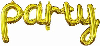 F Надпись (45''/114 см) Party Золото 1шт