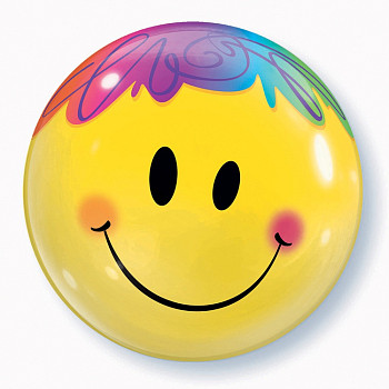 П Bubble (22"/56 см) Смайл Яркий 1шт