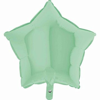 Г Звезда (18''/46 см) Зеленый Matte Green Пастель 1шт