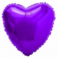 ПМ Сердце (19''/49 см) Фиолетовый Purple Металлик 1шт в интернет магазине Праздникмастер
