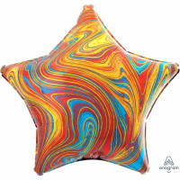 А Звезда (19"/48 см) Красочный Colorful Мрамор 1шт в интернет магазине Праздникмастер