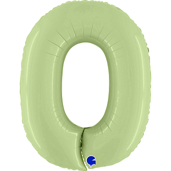 Г Цифра 0 (40''/102 см) Оливковый Olive Green Сатин 1шт