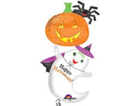 А Фигура (32"/81 см) Привидение с тыквой 1шт в интернет магазине Праздникмастер