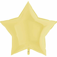 Г Звезда (36"/91 см) Желтый Matte Yellow Пастель 1шт в интернет магазине Праздникмастер
