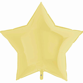 Г Звезда (36"/91 см) Желтый Matte Yellow Пастель 1шт