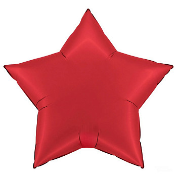 ПМ Звезда (19"/48 см) Красный Red Сатин 1шт