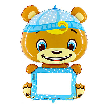 Г Фигура (40"/102 см) B-PAD с маркером Мишка в голубом 1шт