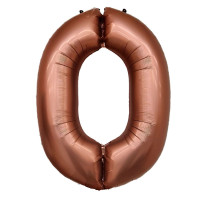 ПМ Цифра 0 (40"/102 см) Какао Сocoa Мистик/Сплошной  1шт в интернет магазине Праздникмастер