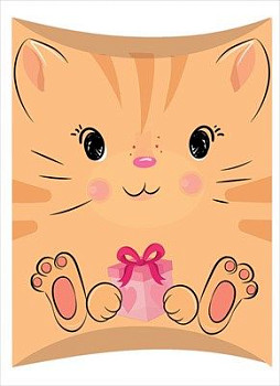 Коробочка для подарка Тигренок 16,4х10см 1шт
