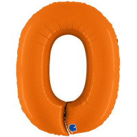 Г Цифра 0 (40"/102 см) Оранжевый Orange Пастель 1шт в интернет магазине Праздникмастер